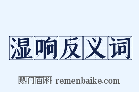 湿响反义词是什么意思的图片